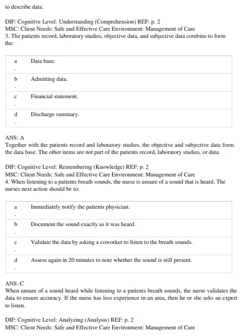 Bates Guide To Physical Examination and History Taking 13th Edition Bickley Test Bank