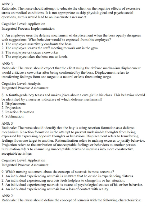 Essentials of Psychiatric Mental Health Nursing 8th Edition Morgan Townsend Test Bank Essentials of Psychiatric Mental Health Nursing 8th Edition Morgan Townsend Test Bank