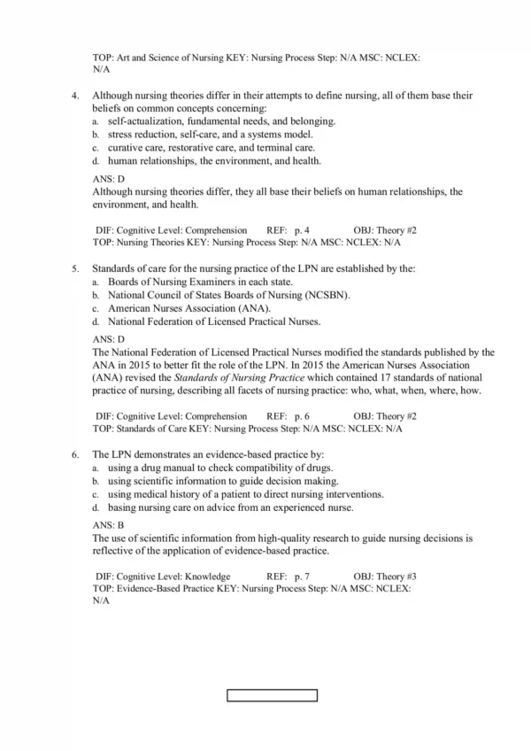 Fundamental Concepts and Skills for Nursing 6th Edition Williams Test Bank