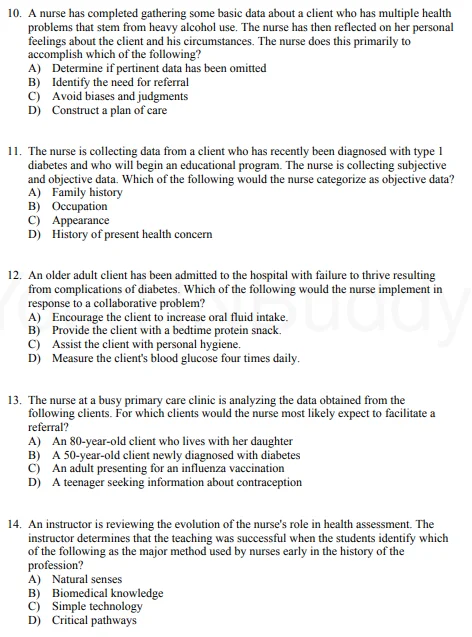 Health Assessment in Nursing 6th Edition Weber, Kelley Test Bank Health Assessment in Nursing 6th Edition Weber Kelley Test Bank