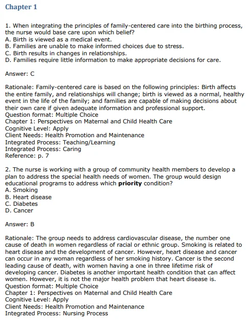 Maternity and Pediatric Nursing 4th Edition Ricci Kyle Carman Test Bank Maternity and Pediatric Nursing 4th Edition Ricci Kyle Carman Test Bank