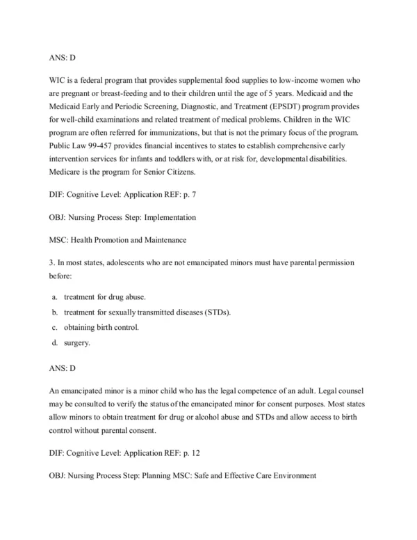 Pediatric Nursing The Critical Components of Nursing Care 2nd Edition Rudd Test Bank2 Pediatric Nursing The Critical Components of Nursing Care 2nd Edition Rudd Test Bank