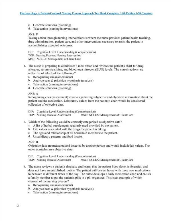 Pharmacology A Patient Centered Nursing Process Approach, 11th Edition by Linda E. McCuistion Test bank. Pharmacology A Patient Centered Nursing Process Approach 11th Edition by Linda E. McCuistion Test bank