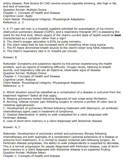 Porth's Essentials of Pathophysiology 5th Edition Test Bank