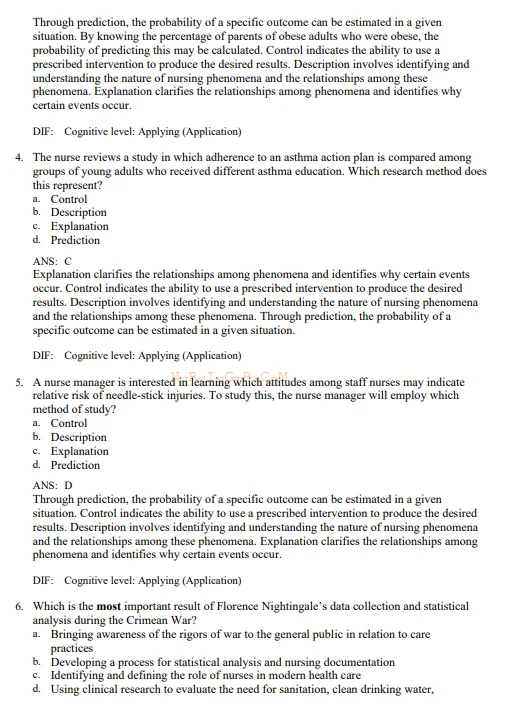 Understanding Nursing Research 7th Edition Grove Test Bank Understanding Nursing Research 7th Edition Grove Test Bank
