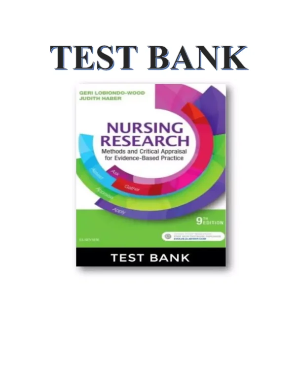 Nursing Research Methods and Critical Appraisal for Evidence-Based Practice 9th Edition Test Bank Nursing Research Methods and Critical Appraisal for Evidence-Based Practice 9th Edition Test Bank