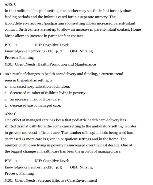 Maternal-Child Nursing 5th Edition by McKinney Test Bank