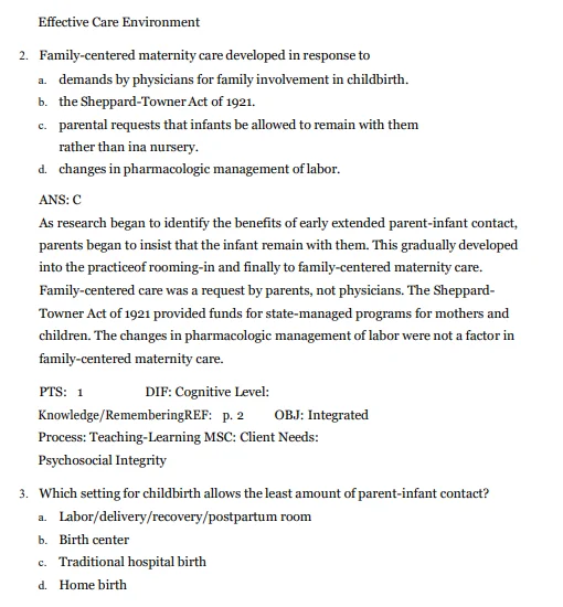 Maternal-Child Nursing 5th Edition by McKinney Test Bank