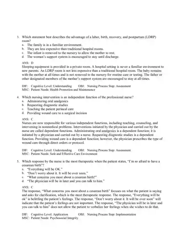 Foundations of Maternal-Newborn and Women's Health Nursing 8th Edition Test Bank2 Foundations of Maternal-Newborn and Women's Health Nursing 8th Edition Test Bank