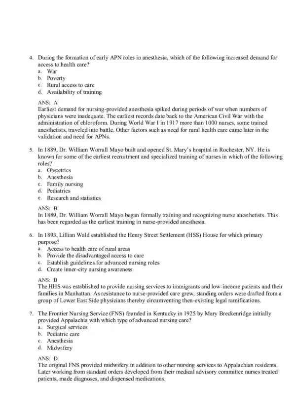 Hamric & Hanson's Advanced Practice Nursing 7th Edition by Mary Fran Tracy Test Bank2 Hamric & Hanson's Advanced Practice Nursing 7th Edition by Mary Fran Tracy Test Bank