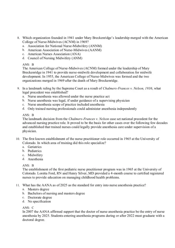 Hamric & Hanson's Advanced Practice Nursing 7th Edition by Mary Fran Tracy Test Bank3 Hamric & Hanson's Advanced Practice Nursing 7th Edition by Mary Fran Tracy Test Bank