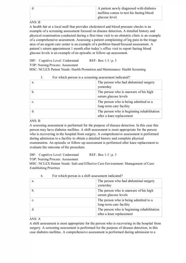 Health Assessment for Nursing Practice 7th Edition by Wilson Test Bank_Page2 Health Assessment for Nursing Practice 7th Edition by Wilson Test Bank