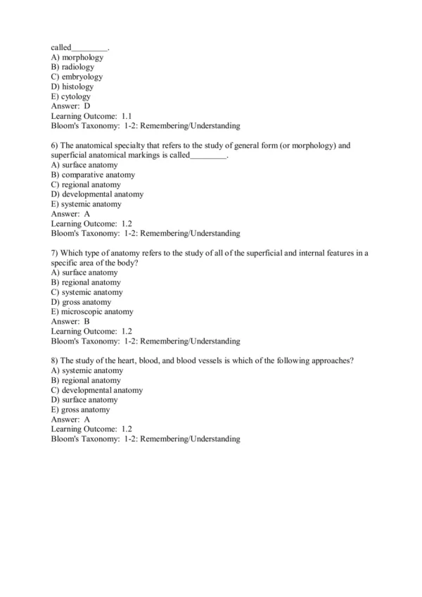 Human Anatomy 9th Edition by Martini, Tallitsch, Nath Test Bank