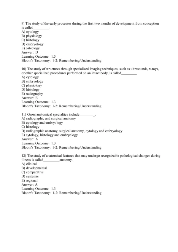Human Anatomy 9th Edition by Martini, Tallitsch, Nath Test Bank