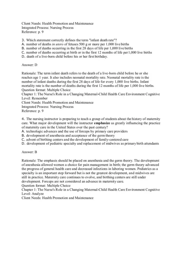 Introductory Maternity & Pediatric Nursing 5th Edition Test Bank_Page2 Introductory Maternity & Pediatric Nursing 5th Edition Test Bank