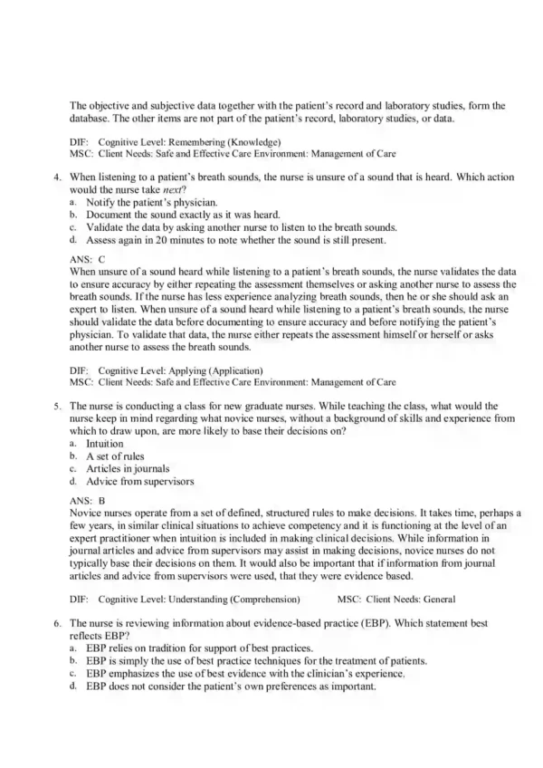Physical Examination and Health Assessment 9th Edition by Carolyn Jarvis, Ann Eckhardt Test Bank2 Physical Examination and Health Assessment 9th Edition by Carolyn Jarvis, Ann Eckhardt Test Bank