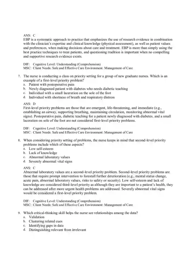 Physical Examination and Health Assessment 9th Edition by Carolyn Jarvis, Ann Eckhardt Test Bank3 Physical Examination and Health Assessment 9th Edition by Carolyn Jarvis, Ann Eckhardt Test Bank
