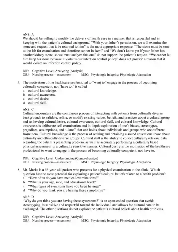 Seidel's Guide to Physical Examination An Interprofessional Approach 10th Edition Test Bank