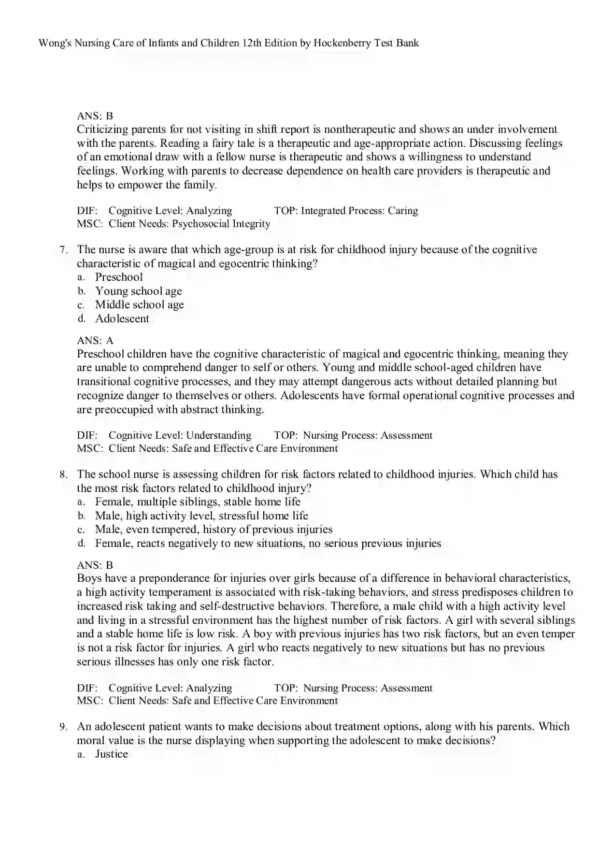 Wong's Nursing Care of Infants and Children 12th Edition by Hockenberry Test Bank_Page3 Wong's Nursing Care of Infants and Children 12th Edition by Hockenberry Test Bank