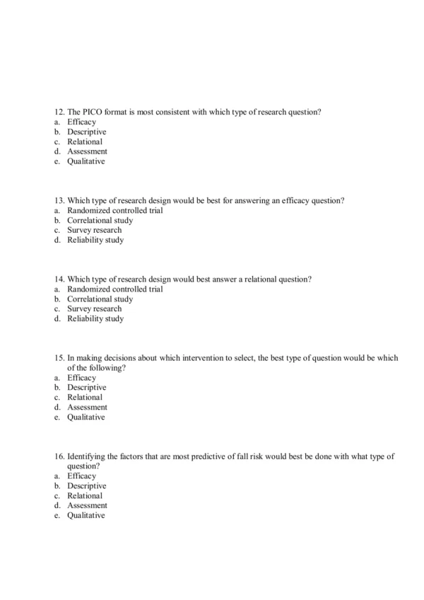 The Evidence-Based Practitioner Applying Research to Meet Client Needs Test Bank