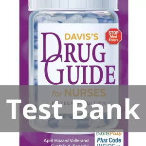 Davis's Canadian Drug Guide For Nurses 15th Edition April Hazard Vallerand Test Bank