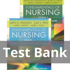 Fundamentals Of Nursing (two Volume Set) 3rd Edition Judith M. Wilkinson Test Bank