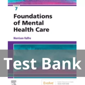 Foundations of Mental Health Care 7th Edition by Michelle Morrison-Valfre Test Bank
