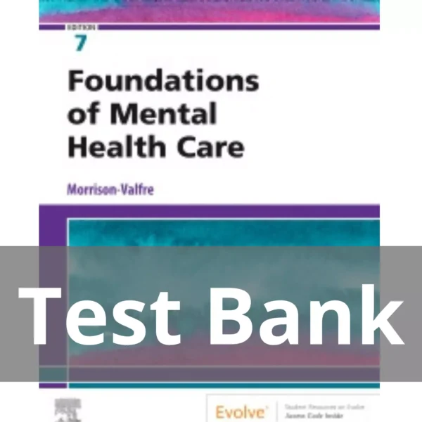 Foundations of Mental Health Care 7th Edition by Michelle Morrison-Valfre Test Bank